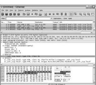 Figure 2-3:  Packet capture for an SSH service query