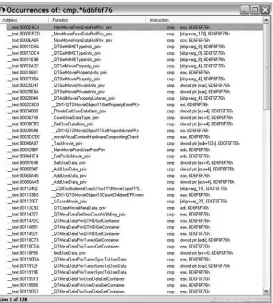 Figure 2-9:  There are many comparisons against the string “moov” in the QuickTime library.