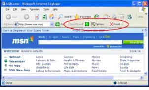 Figure 4. IEPlug button on the toolbar of IE browser 
