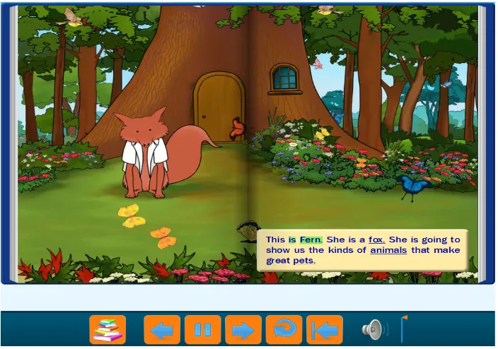 Figure 1. A screen shot of the website of story time for me 