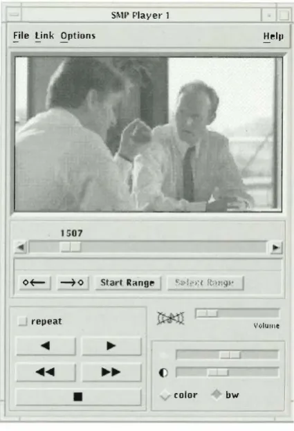 Figure User Controls as DisjJlc�yed on tbe frames per second. Smaller viewing sizes are almost DECstation processor with an 8-bit display at 15 back movies of size 240 by 320 on the slowest I Workstation Screen invisible on a typical high-resolution workst