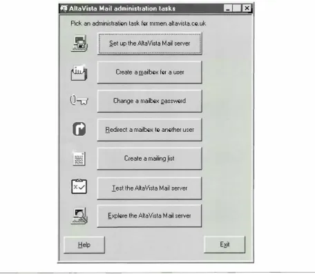 Figure 3 Windows-based Administration GUI, Simple Menu 