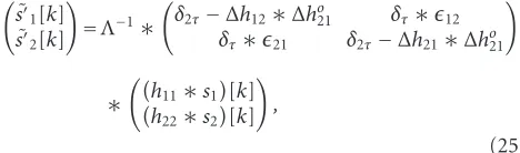 Figure 8A simulation scheme of the separation is shown in. The left diagram expresses the parameter measur-ing part where two BFDAF algorithms are used in parallel,and the right describes the separation part