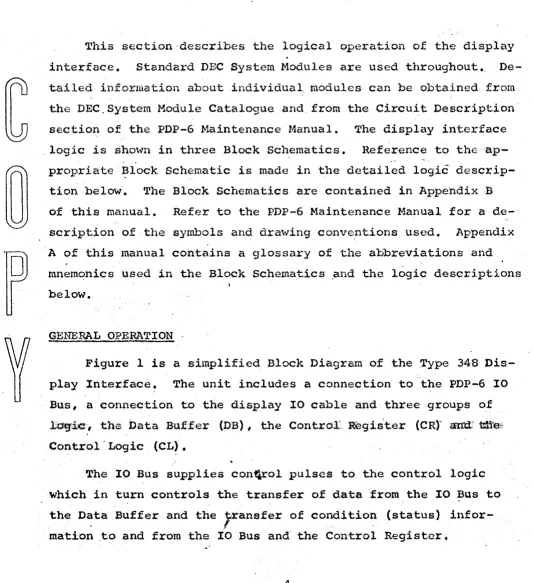 Figure 1 is a simplified Block Diagram of the .Type 348 Dis-