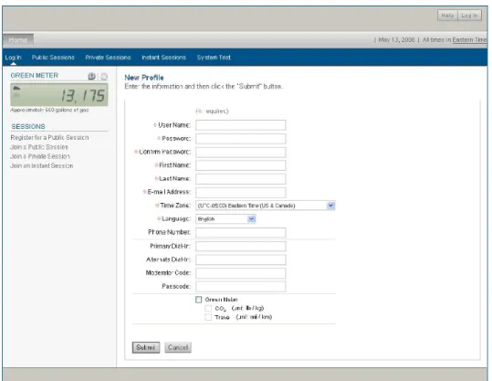 Figure 3: New Profile Page 