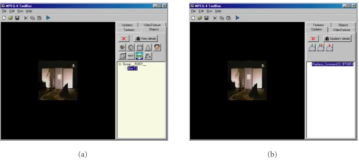 Figure 11: Using Update commands in the Authoring tool.