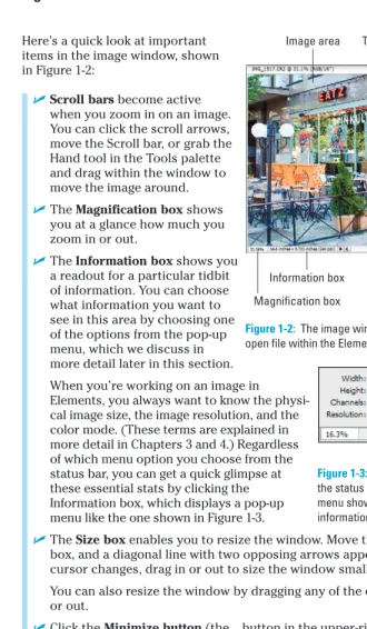 Figure 1-3: Click the readout onthe status bar, and a pop-up