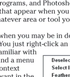 Figure 1-5: A context menu for