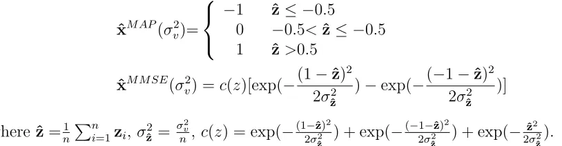 Table 3.1. shows the RMSE, AEE, PCM and LM of the MAP and MMSE estimators