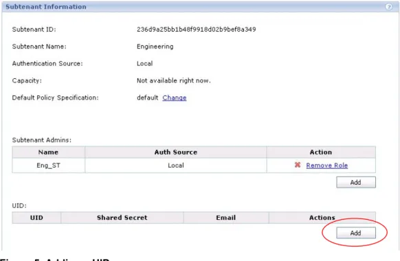 Figure 5. Adding a UID 