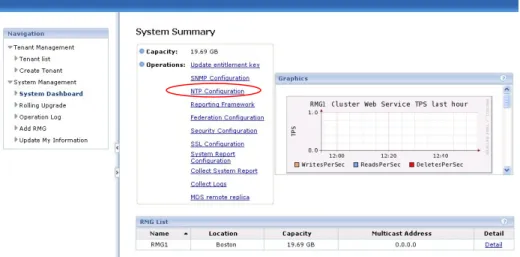 Figure 9. Specifying an NTP server post-installation 