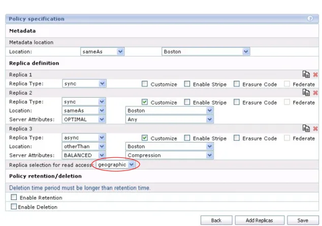 Figure 10. Geographic read policy optimization  