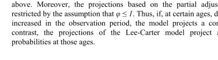 Table 4: Projections of life expectancy at birth in 2060, men 