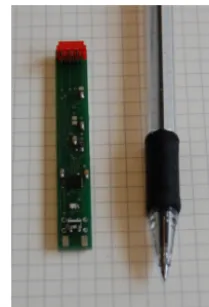 Figure 2. Humidity sensor on printed circuit board with the capac-itance measurement chip PCAP01.