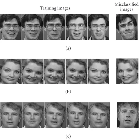 Figure 9: Misclassiﬁed images with corresponding training images.