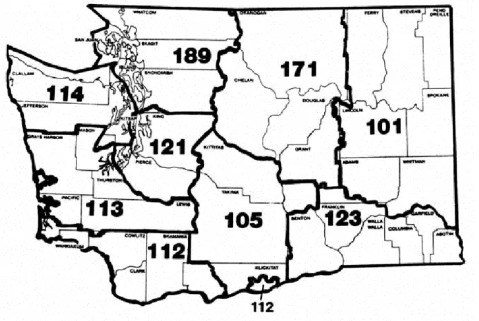 Figure 1 – Educational Service Districts – Boundaries 