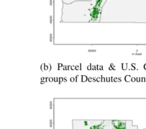 Figure 3:Deschutes County, Oregon households and polygons(blocks, block groups, and tracts)