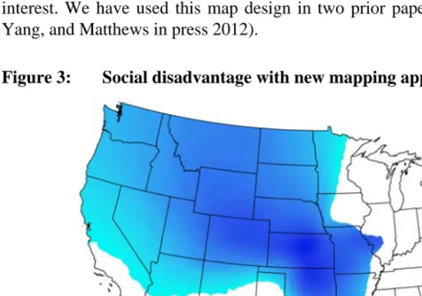Figure 3: Social disadvantage with new mapping approach 