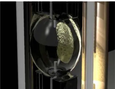 Fig. 13: Rendering of the emission region of the D2S bulb showing the inclusion of the deposit on the interior envelope of the bulb