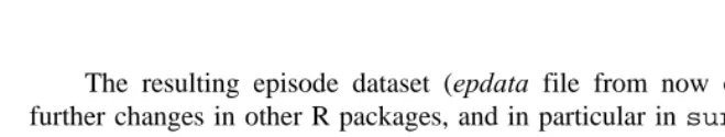 Table 2: Record structure in the episode dataset 