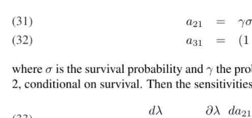 Figure 1:An example of lower-level parameters appearing in a portion of alife cycle.