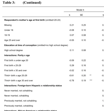 Table 3: (Continued)  