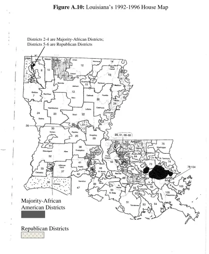 Figure A.10: Louisiana’s 1992-1996 House Map 