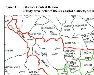 Figure 1: Ghana’s Central Region.  