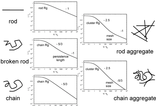 Figure 1.23 Power law scattering from fractal objects[28] 