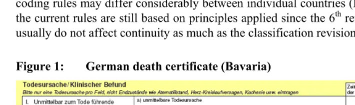Figure 1: German death certificate (Bavaria)  