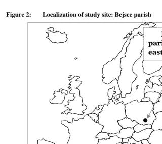 Figure 2: Localization of study site: Bejsce parish 