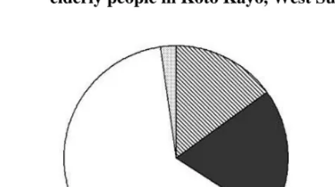 Figure 3: Distribution of net intergenerational support flow types among elderly people in Koto Kayo, West Sumatra, in 2000 