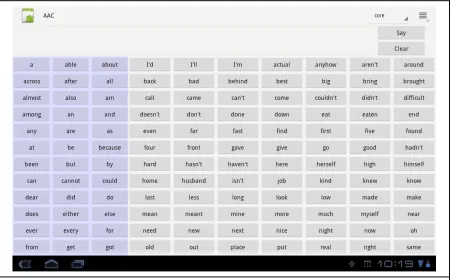Figure 4. View of the prototype interface before word relevance has been computed.  