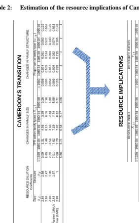 Table 2:Estimation of the resource implications of Cameroon’s transition