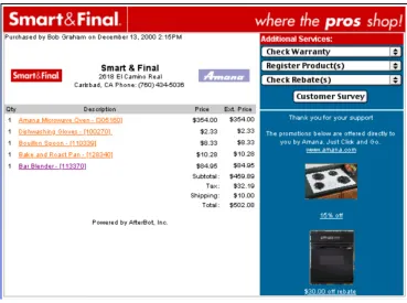 Figure 2.3  AfterBOT’s online ReceiptPLUS TM interface. (Taken from AfterBOT website, www.afterbot.com.) 