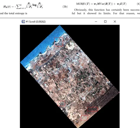 Fig. 1 ®Digital Globe: area of study—QuickBird multispectral image—regions of interest for color image (urban areas, Forêt, TerrainNu1)