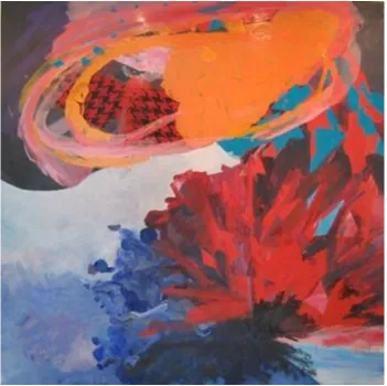 Fig. 2 Jessica Bizer. That Was the Weird Part, acrylic and mixed media on canvas, 2009, 80 x 80 in