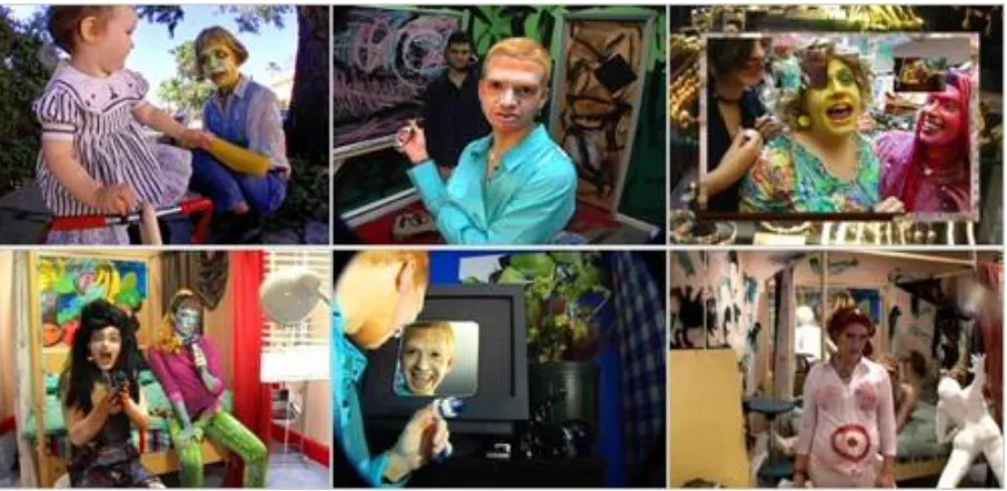 Fig. 1 Ryan Trecartin, video stills from, I-Be Area, 2007  