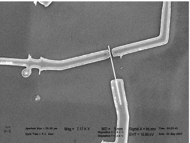 Figure 10 Small balls formed on the lower left corner due to the beam dumping, which cannot be avoided in our system
