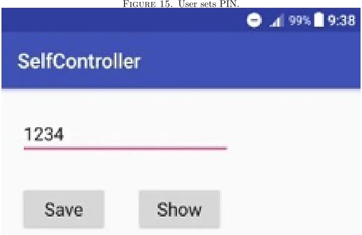 Figure 15. User sets PIN.