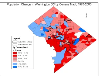 Figure 3: Population Change in Washington DC, 1970-2000 