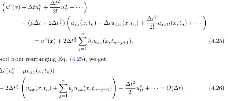 Table 1 and Eq. (By Von-Neumann stability, we prove the stability of the proposed method