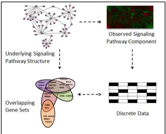 Figure 1.5: Representation of a gene set compendium as binary discrete data and vice versa.