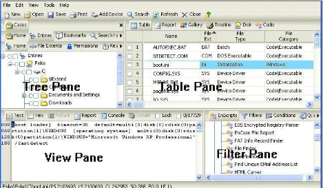 Figure 1: EnCase Forensic main screen. 