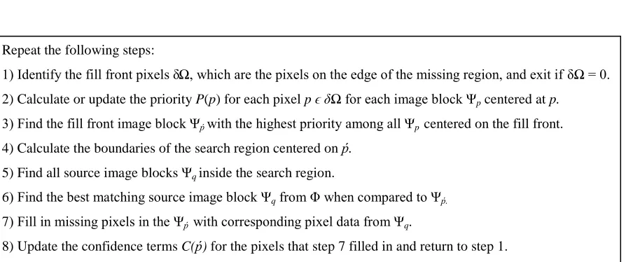 Figure 2: Anupam's image completion algorithm