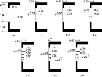 Figure 8. Suggested light shelves in the examined zone A (west). 