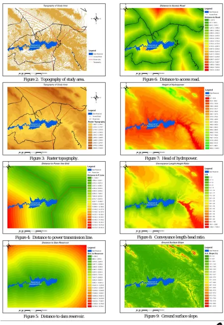 Figure 2:  Topography of study area. 