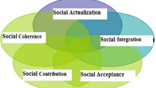 Figure 1. Dimensions of social health (Keyes & Shapiro, 2004) 
