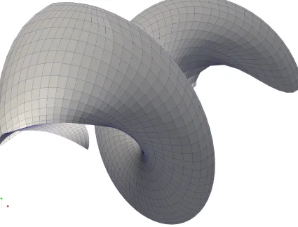 Figure 3.3: Panels on the blade, hub, and wake for the key blade