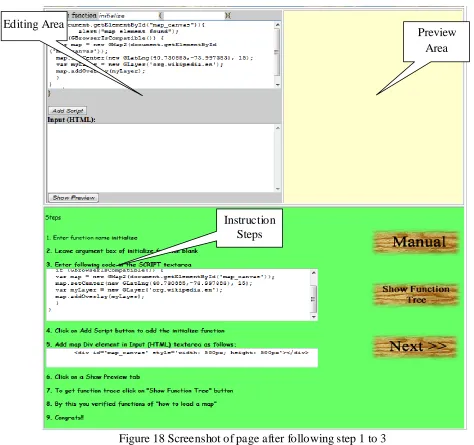 Figure 18 Screenshot of page after following step 1 to 3 